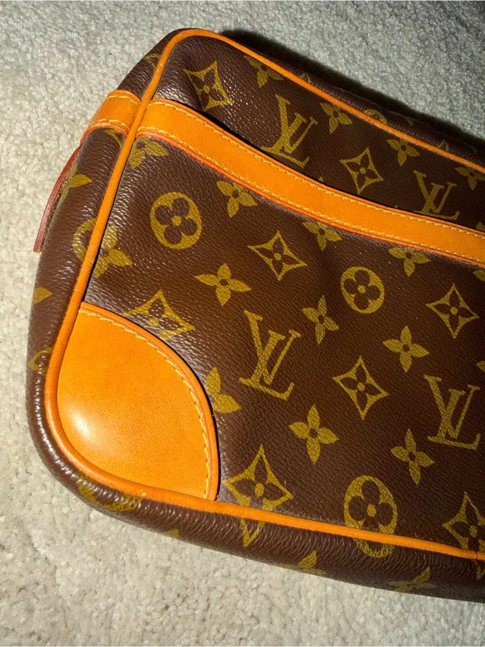 Louis Vuitton Brown Monogram Canvas Toiletry Pouch with Tan Trim